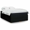 vidaXL Boxspringbett mit Matratze Schwarz 140x200 cm Stoff