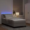 vidaXL Boxspringbett mit Matratze mit LED Taupe 90 x 190 cm Stoff