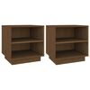 vidaXL Nachttische 2 Stk. Honigbraun 40x34x40 cm Massivholz Kiefer