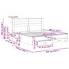 vidaXL Bettrahmen mit Kopfteil Beton Grau 200 x 200 cm Holzwerkstoff