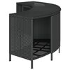 vidaXL Outdoor-Regale f&uuml;r Whirlpool 2 Stk. Schwarz Poly Rattan