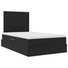 vidaXL Bett mit Stauraum und LED mit LED Schwarz 120 x 190 cm Samt