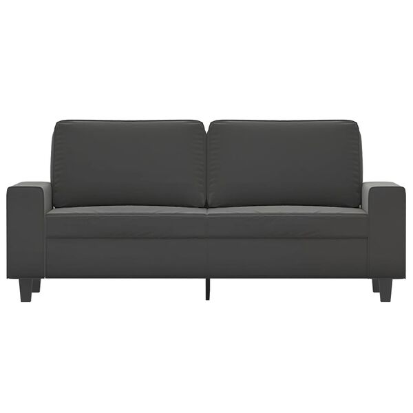 vidaXL 2-Sitzer-Sofa Dunkelgrau 140 cm Mikrofasergewebe