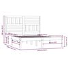 vidaXL Massivholzbett ohne Matratze Weiß 120x190 cm Kiefernholz