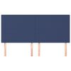 vidaXL Kopfteil Blau 200 x 5 x 118/128 cm Stoff