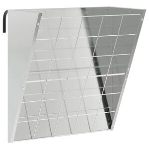 vidaXL H&auml;ngender Heufutterspender Silber 61 x 33 x 66 cm