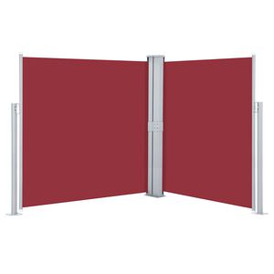 vidaXL Ausziehbare Seitenmarkise Rot 160 x 600 cm