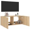 vidaXL TV-Wandschrank mit LED-Leuchten Sonoma-Eiche 100x35x41 cm