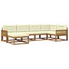 vidaXL Outdoor-Sofagarnitur 6 Stk. Natur und Creme