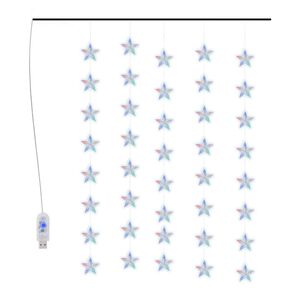 vidaXL LED Sternenvorhang Lichterkette 200 LED Bunt 8 Funktionen