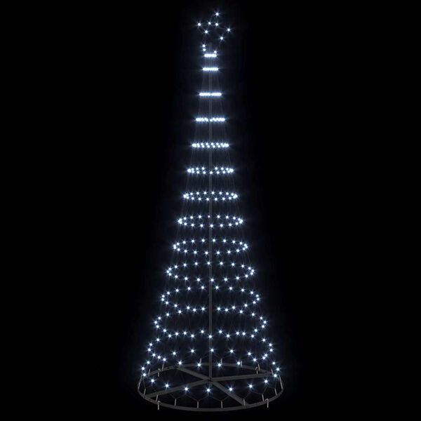 vidaXL LED-Weihnachtsbaum mit 295 LEDs Kaltwei&szlig; 250 cm Metall