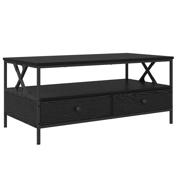 vidaXL Couchtisch Schwarze Eiche 100 x 51 x 45 cm Holzwerkstoff
