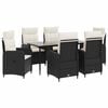vidaXL Sofa-Tischset 7 stk. Schwarz und Cremewei&szlig;