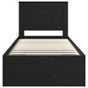 vidaXL Bettrahmen Schwarz 90 x 190 cm Massives Kiefernholz