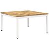vidaXL Couchtisch Wei&szlig; 80 x 80,5 x 45 cm Massivholz Akazie