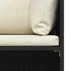 vidaXL Modular-Ecksofa mit Kissen Schwarz Poly Rattan
