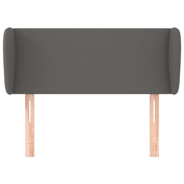 vidaXL Kopfteil mit Ohren Grau 93x23x78/88 cm Kunstleder