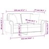 vidaXL 2-Sitzer-Sofa mit Kissen Hellgrau 120 cm Stoff