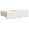 vidaXL Tagesbett Ausziehbar mit Schubladen Wei&szlig; 90x200 cm Kunstleder