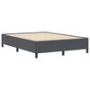 vidaXL Boxspringbett Dunkelgrau 140 x 190 cm Samt