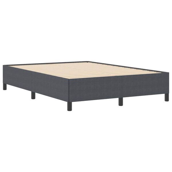 vidaXL Boxspringbett Dunkelgrau 140 x 190 cm Samt