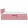 vidaXL Bett mit Stauraum und LED mit Matratze Rosa 180 x 200 cm Samt