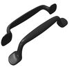 vidaXL M&ouml;belgriff 2 stk. Schwarz 130 x 19,4 x 22,3 mm Aluminium
