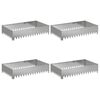 vidaXL Raseneinfassung 4 pcs 100 x 60 x 20 cm Stahl Silber