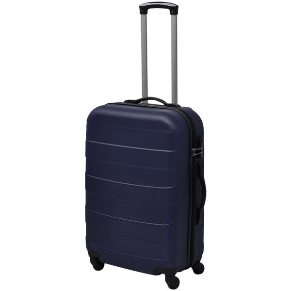 vidaXL 3-tlg. Hartschalenkoffer-Set Blau 45,5/55/66 cm