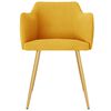 vidaXL Esszimmerst&uuml;hle 4 Stk. Gelb Samt