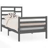 vidaXL Massivholzbett Grau 75x190 cm