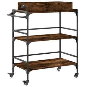 vidaXL K&uuml;chenwagen R&auml;uchereiche 81,5x41x92,5 cm Holzwerkstoff