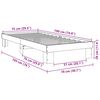vidaXL Massivholzbett ohne Matratze 75x190 cm Eichenholz