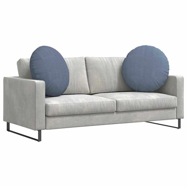 vidaXL Sitzkissen 2 pcs Blau Ø 60 cm Cordstoff