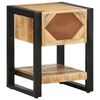 vidaXL Nachttisch 35x34x45 cm Raues Mangoholz