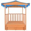 vidaXL Kinderspielhaus mit Sandkasten Tannenholz Blau UV50