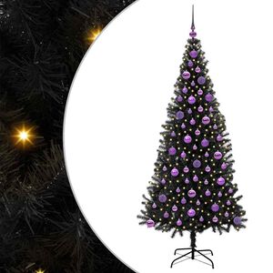 vidaXL Weihnachtsbaum Schwarz 180 cm PVC