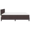 vidaXL Boxspringbett mit Matratze Dunkelbraun 180 x 200 cm Stoff