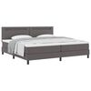 vidaXL Boxspringbett mit Matratze Grau 200 x 200 cm Kunstleder