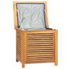 vidaXL Gartenbox mit Beutel 60x50x58 cm Massivholz Teak