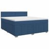 vidaXL Boxspringbett mit Matratze mit Kopfteil Blau 140 x 190 cm Stoff