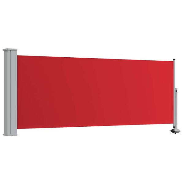vidaXL Ausziehbare Seitenmarkise 100x300 cm Rot