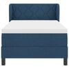 vidaXL Boxspringbett mit Matratze mit Kopfteil Blau 90 x 200 cm Stoff
