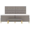 vidaXL Boxspringbett mit Matratze Taupe 200 x 200 cm Stoff