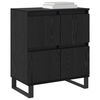 vidaXL Sideboard Schwarz Eichen-Optik 60 x 35 x 70 cm