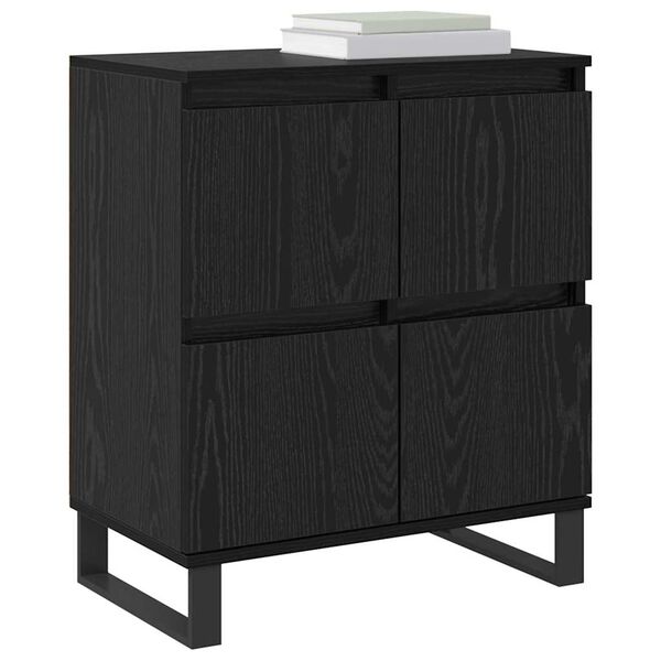 vidaXL Sideboard Schwarz Eichen-Optik 60 x 35 x 70 cm