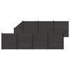 vidaXL zaunset 8 Stk. 1311 x 186 cm WPC und Aluminium Schwarz