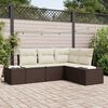 vidaXL Gartensofa-set 4 pcs Braun Poly-Rattan