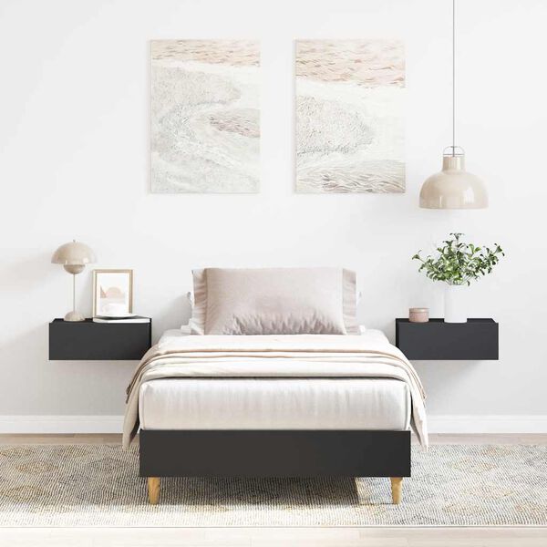 vidaXL Bettgestell ohne Matratze Schwarz 90x200 cm Holzwerkstoff