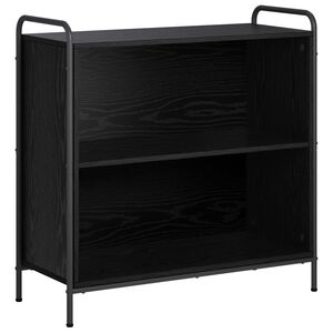 vidaXL B&uuml;cherregal 80 x 33 x 80 cm Holzwerkstoff Schwarz Eichen-Optik